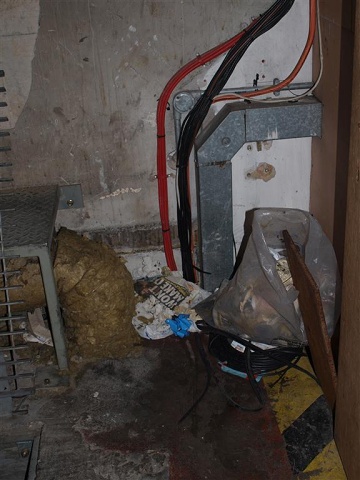 Litter at the entrance