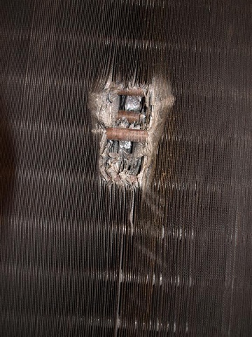 Damage underneath cooler