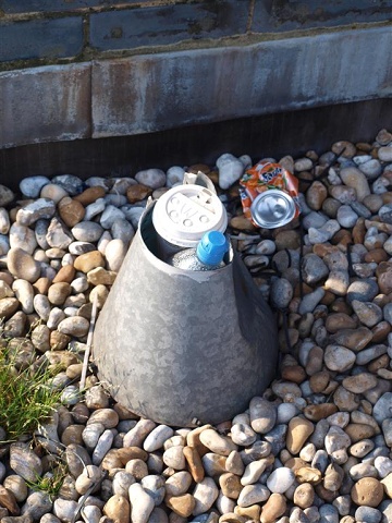 Rubbish, neatly piled